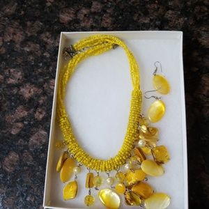 Necklace and earrings